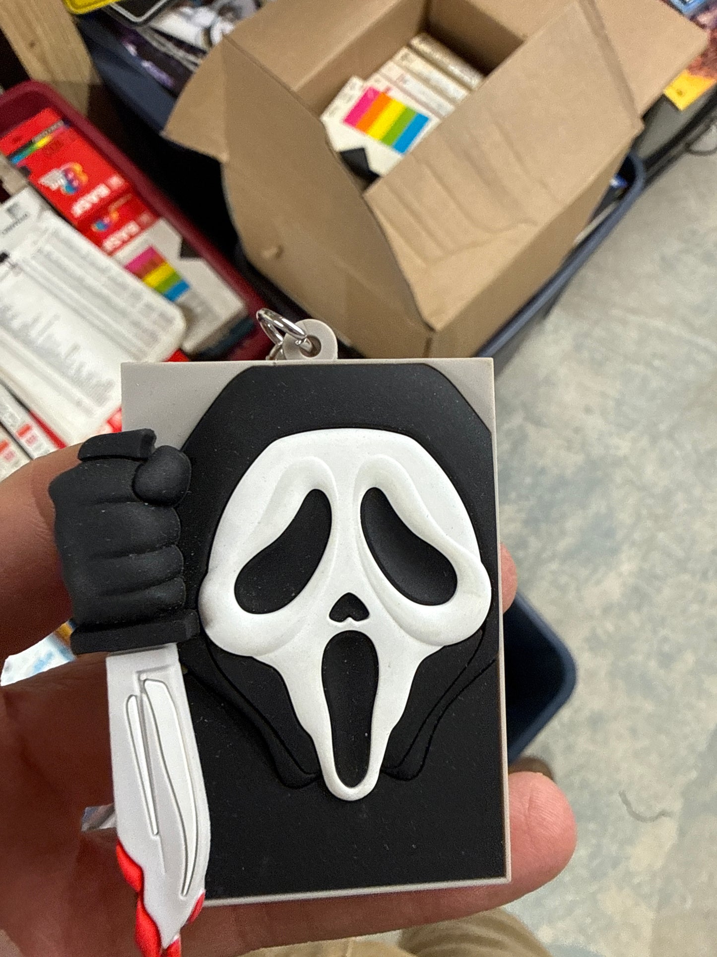 Ghost Face Bag Tag keychain square