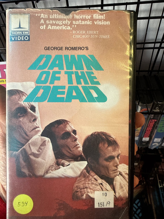 Dawn of the Dead VHS Rental