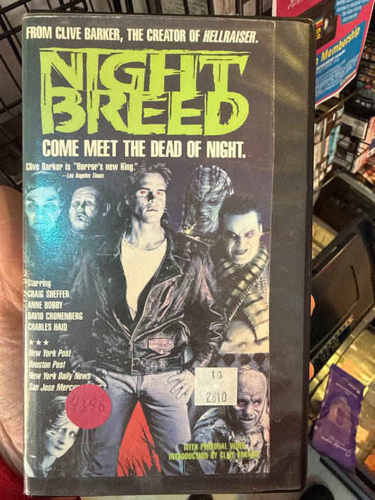 Night Breed VHS Rental