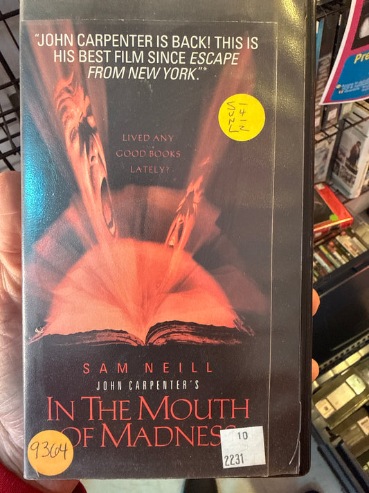 In the Mouth of Madness VHS Rental